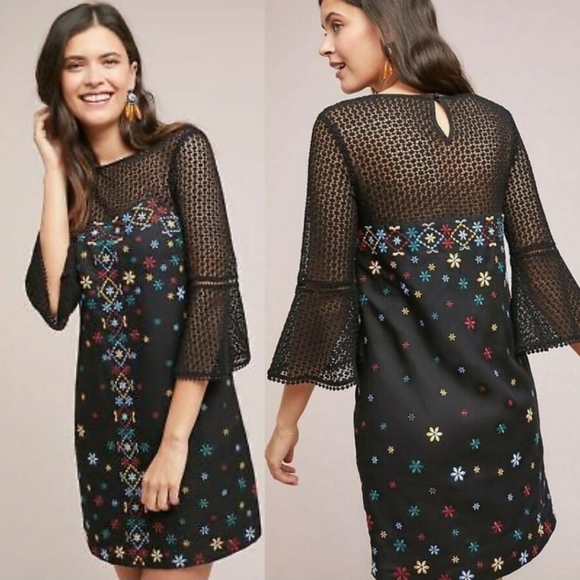 Anthropologie Dresses & Skirts - Akemi + Kin Floral Embroidered Maud Shift Dress